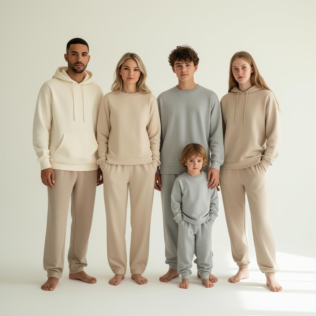 Plain loungewear for men, women, teens and kids